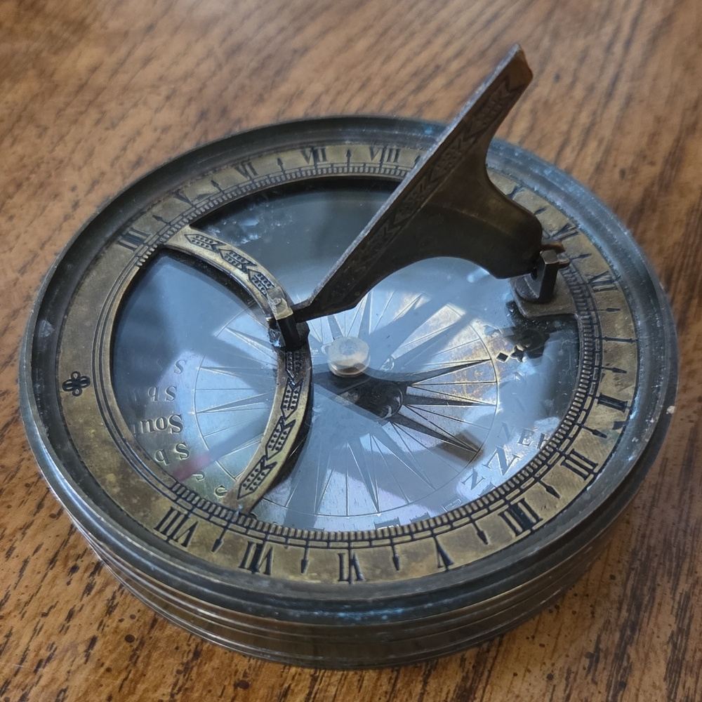 Brass Sundial Compass 3.5 Inch Working Nautical Marine Brass Maritime brand new
